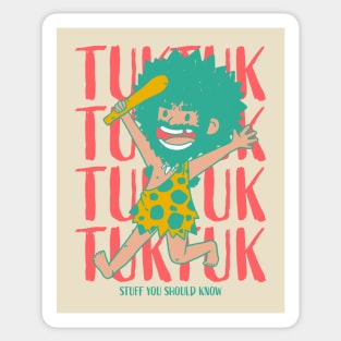 Tuk Tuk The Caveman Sticker